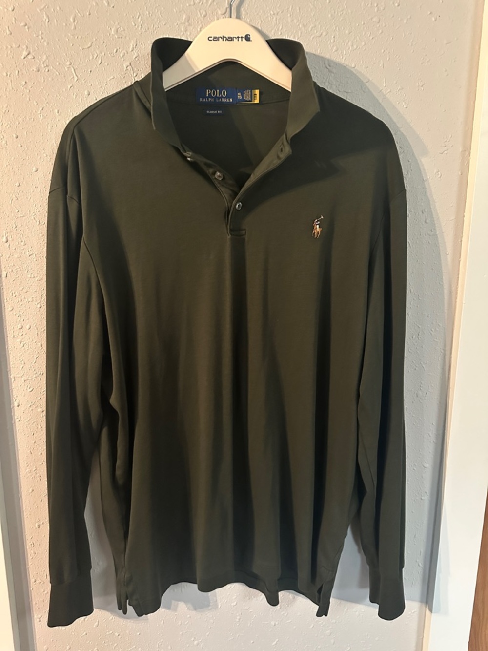 Polo by Ralph Lauren Olive Green Long-Sleeve Polo